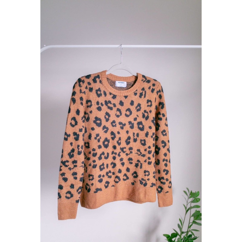 Old Navy Leopard Animal Print Sweater SZ M
